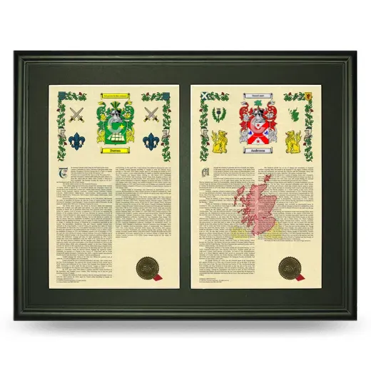 Double Armorial History Framed-Black
