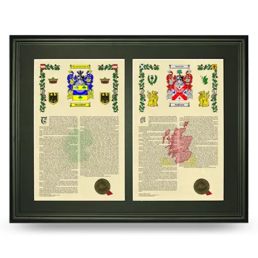 Double Armorial History Framed-Black