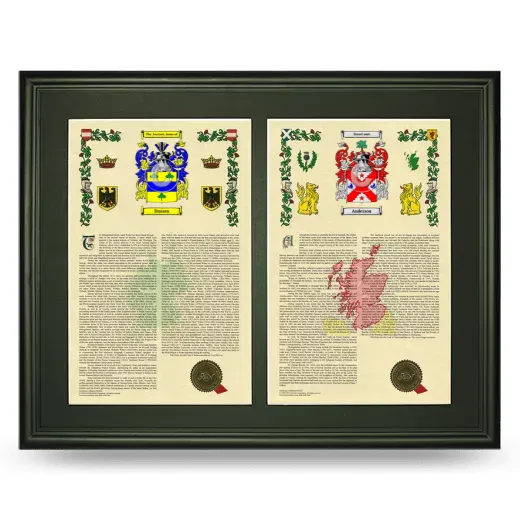 Double Armorial History Framed-Black