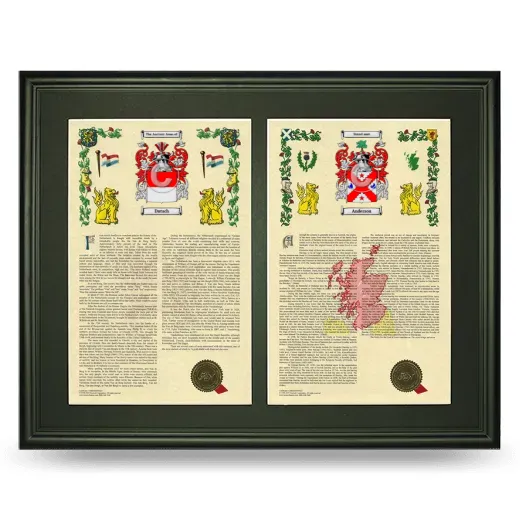 Double Armorial History Framed-Black