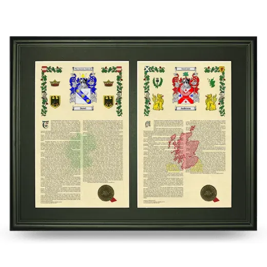 Double Armorial History Framed-Black
