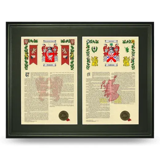 Double Armorial History Framed-Black