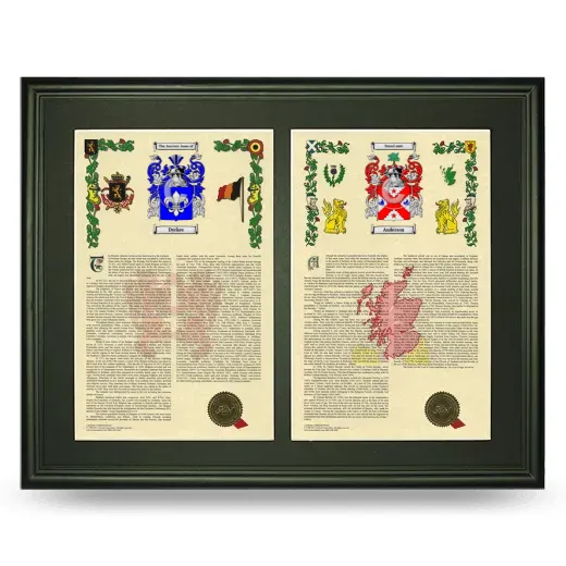 Double Armorial History Framed-Black
