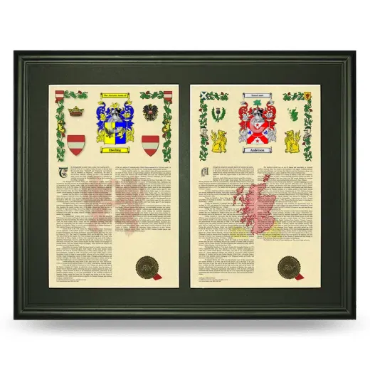 Double Armorial History Framed-Black