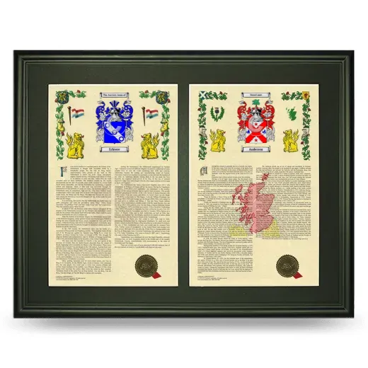 Double Armorial History Framed-Black
