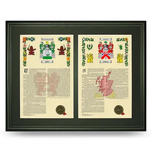 Double Armorial History Framed-Black