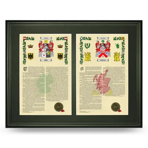 Double Armorial History Framed-Black