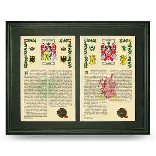 Double Armorial History Framed-Black