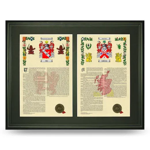 Double Armorial History Framed-Black