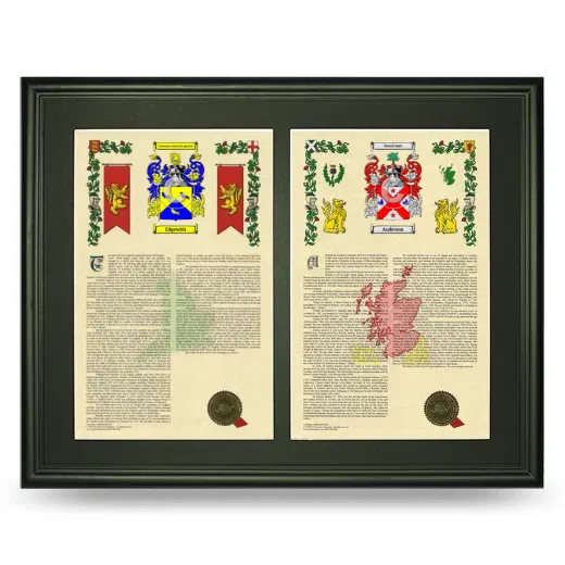 Double Armorial History Framed-Black