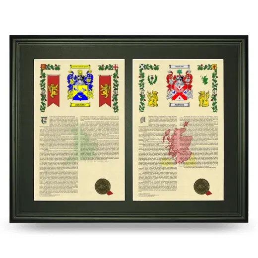 Double Armorial History Framed-Black