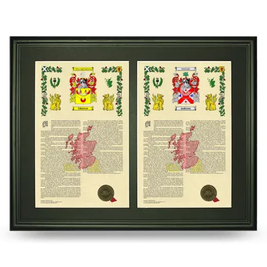 Double Armorial History Framed-Black