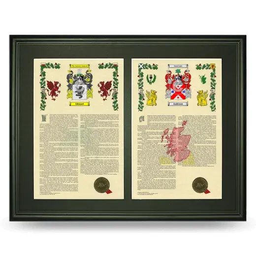 Double Armorial History Framed-Black