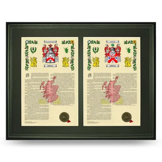 Double Armorial History Framed-Black