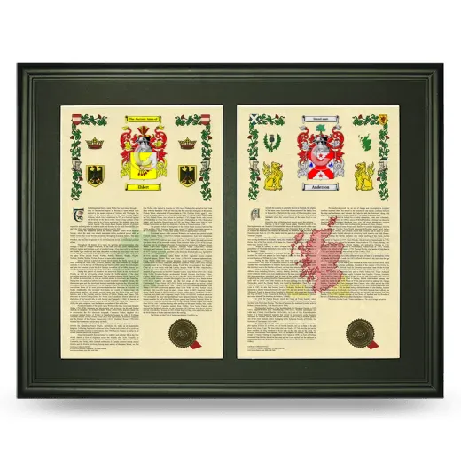 Double Armorial History Framed-Black