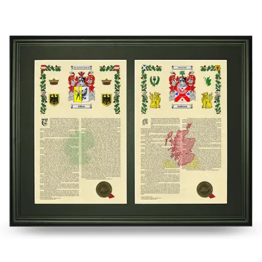 Double Armorial History Framed-Black