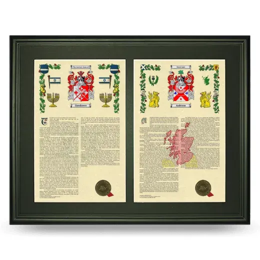Double Armorial History Framed-Black