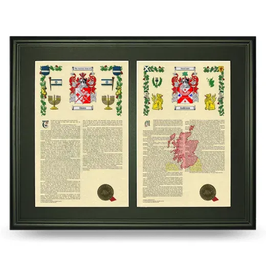 Double Armorial History Framed-Black