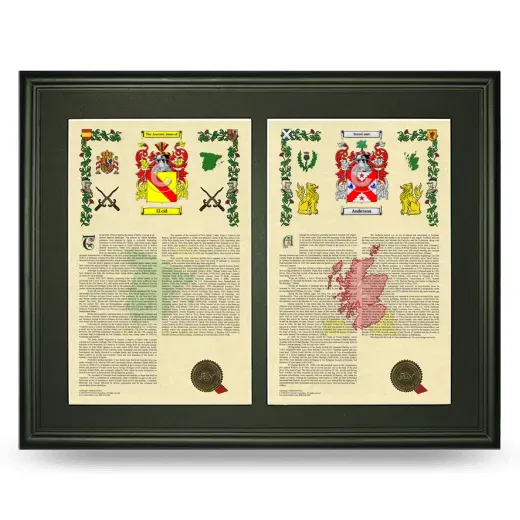 Double Armorial History Framed-Black