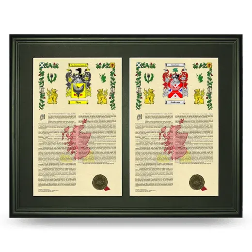Double Armorial History Framed-Black