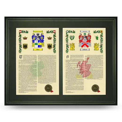 Double Armorial History Framed-Black