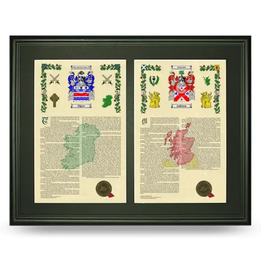 Double Armorial History Framed-Black