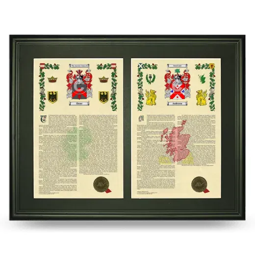 Double Armorial History Framed-Black