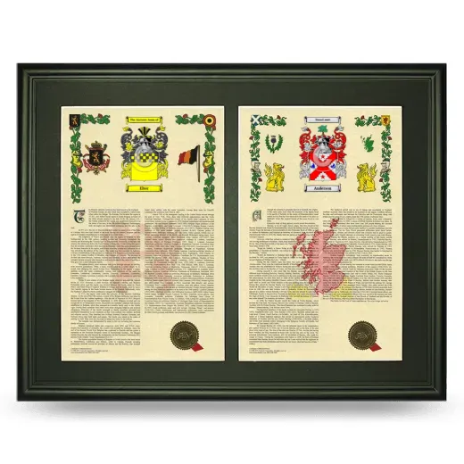 Double Armorial History Framed-Black