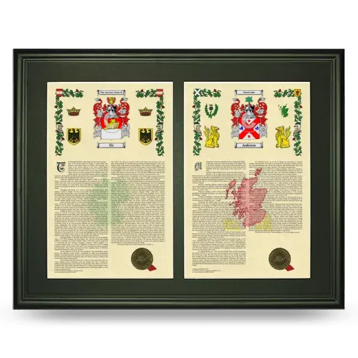 Double Armorial History Framed-Black