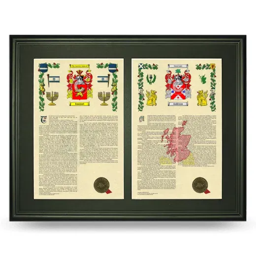 Double Armorial History Framed-Black