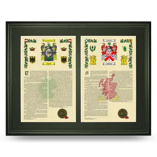 Double Armorial History Framed-Black