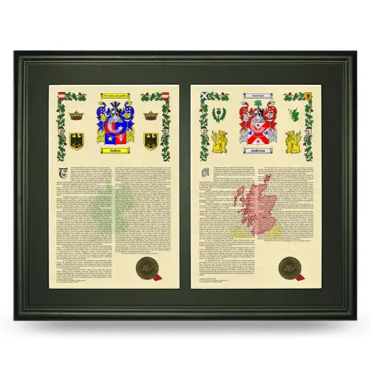Double Armorial History Framed-Black
