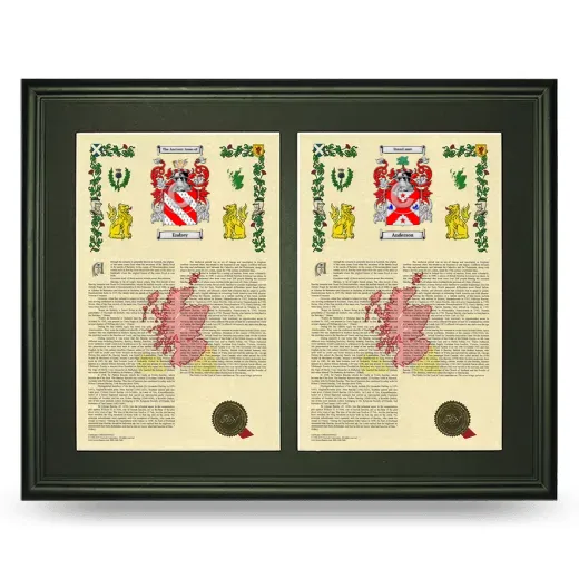 Double Armorial History Framed-Black