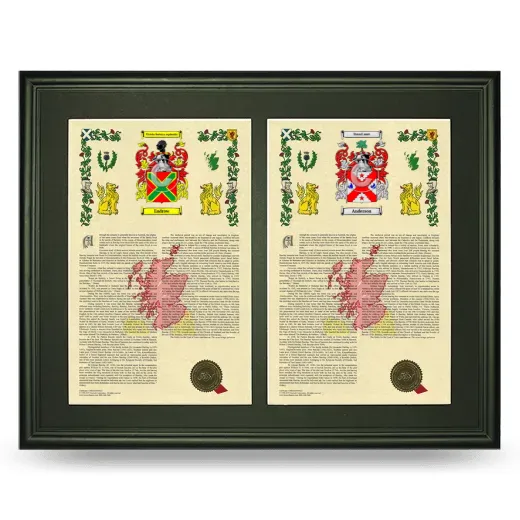 Double Armorial History Framed-Black