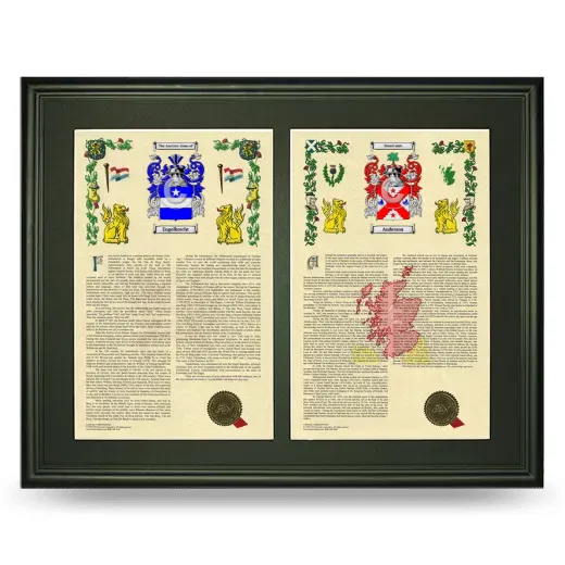 Double Armorial History Framed-Black