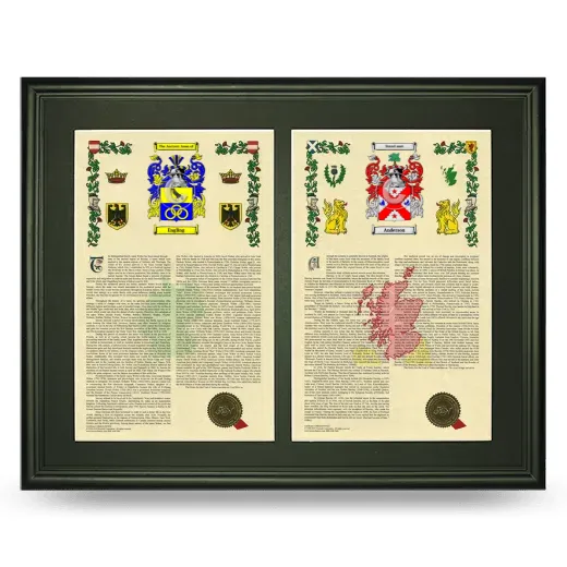 Double Armorial History Framed-Black
