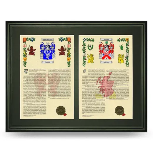 Double Armorial History Framed-Black