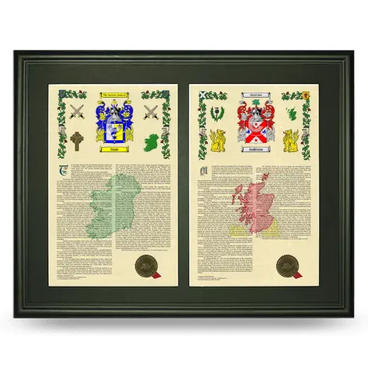 Double Armorial History Framed-Black