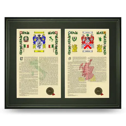 Double Armorial History Framed-Black