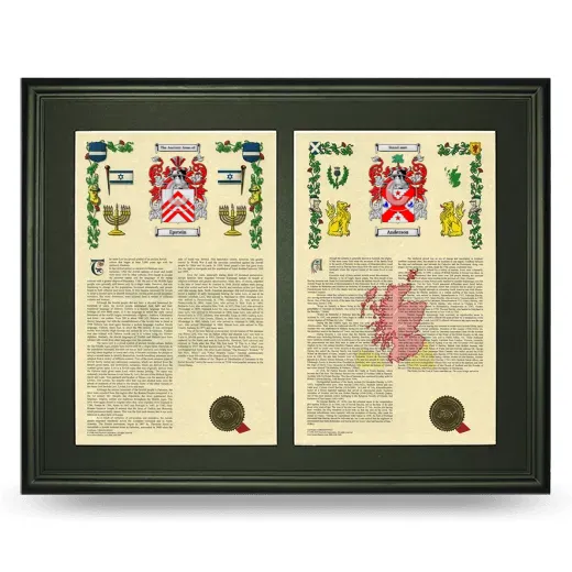 Double Armorial History Framed-Black