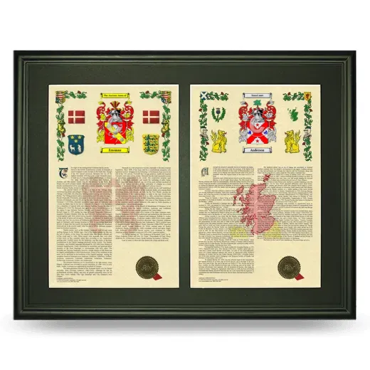 Double Armorial History Framed-Black