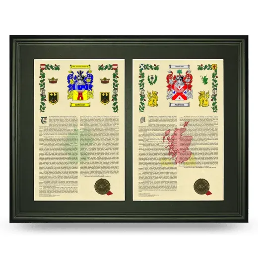 Double Armorial History Framed-Black