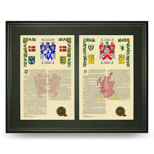 Double Armorial History Framed-Black