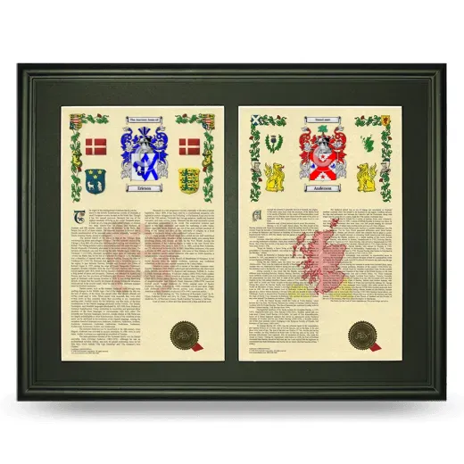 Double Armorial History Framed-Black