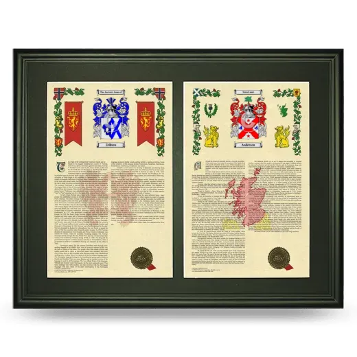 Double Armorial History Framed-Black