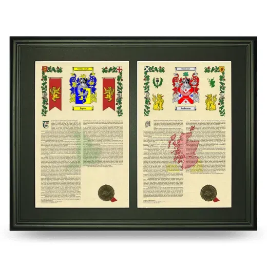 Double Armorial History Framed-Black