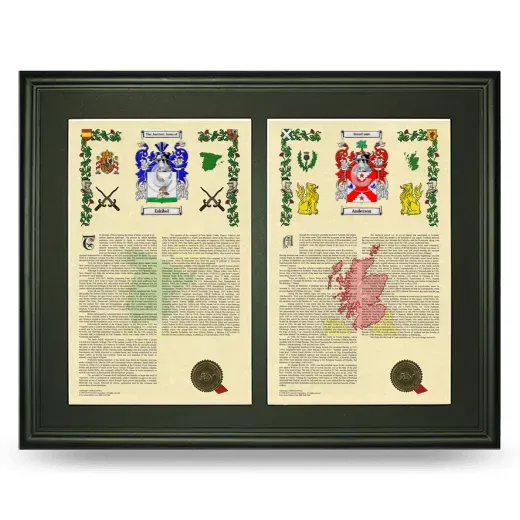 Double Armorial History Framed-Black