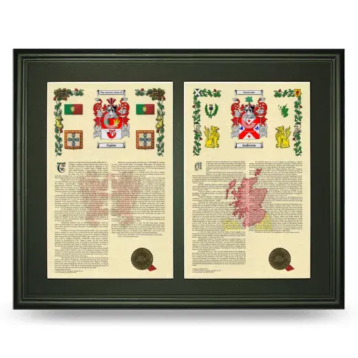 Double Armorial History Framed-Black