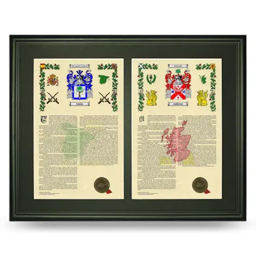 Double Armorial History Framed-Black