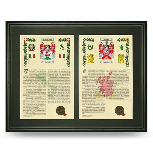 Double Armorial History Framed-Black